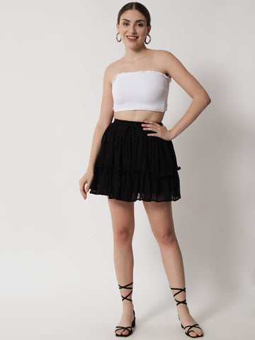 Black Dobby Skirt