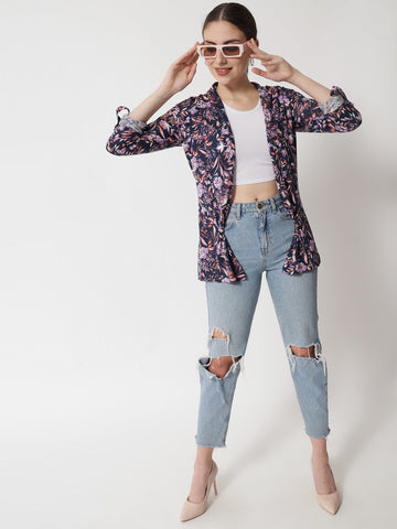 Multi Floral Print Shrug