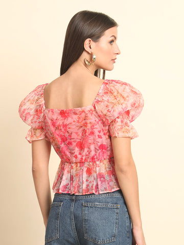 Printed Butterfly Top