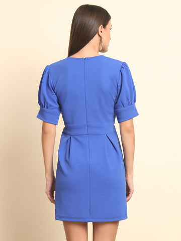 Blue Overlap Dress