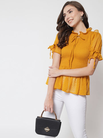 Mustard Dobby top