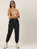 Cotton Cargo Pants - Black