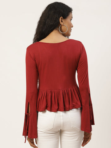 Solid Maroon Short Shrug