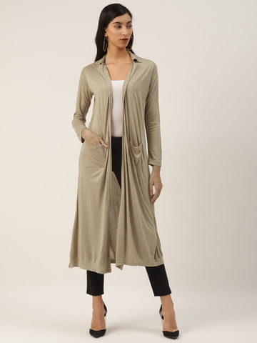 Long Beige Shrug