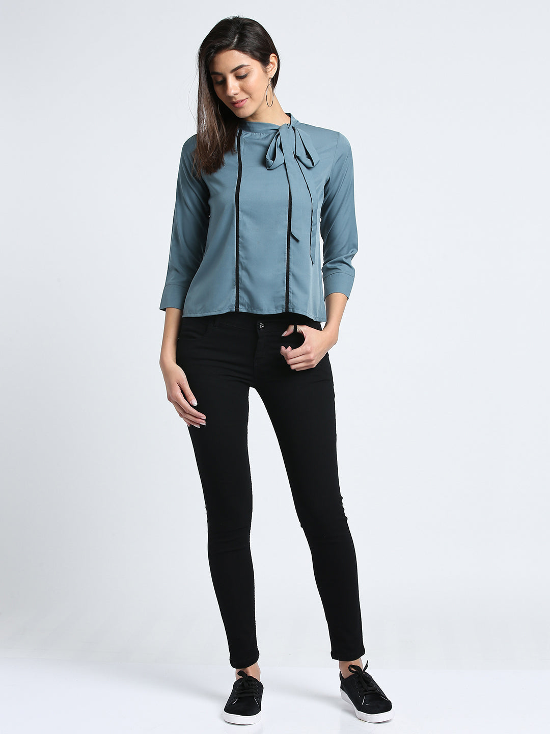 Lace Detail Formal Top