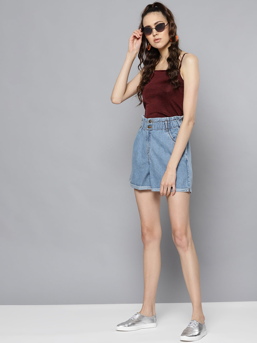 Shiny Maroon Cami