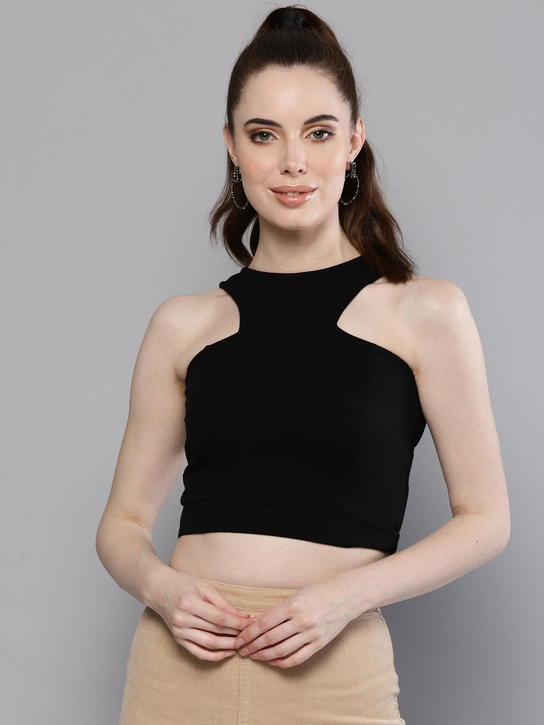 Solid Black Party Top