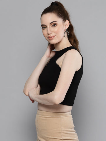 Solid Black Party Top