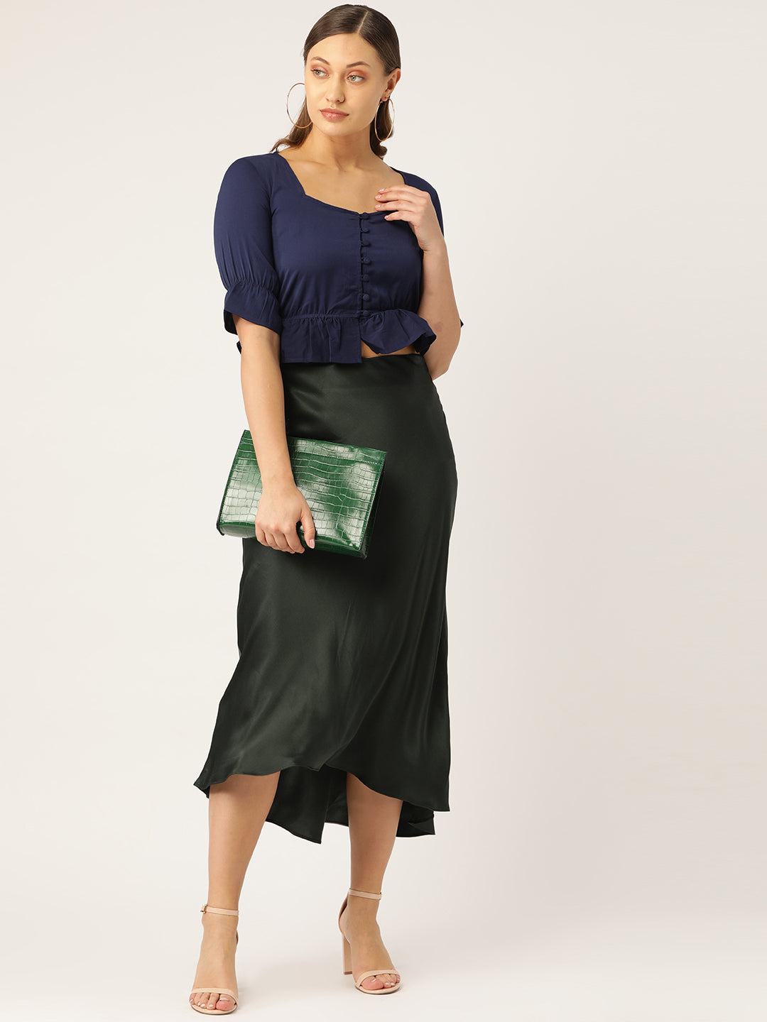 Blue Blouson Top