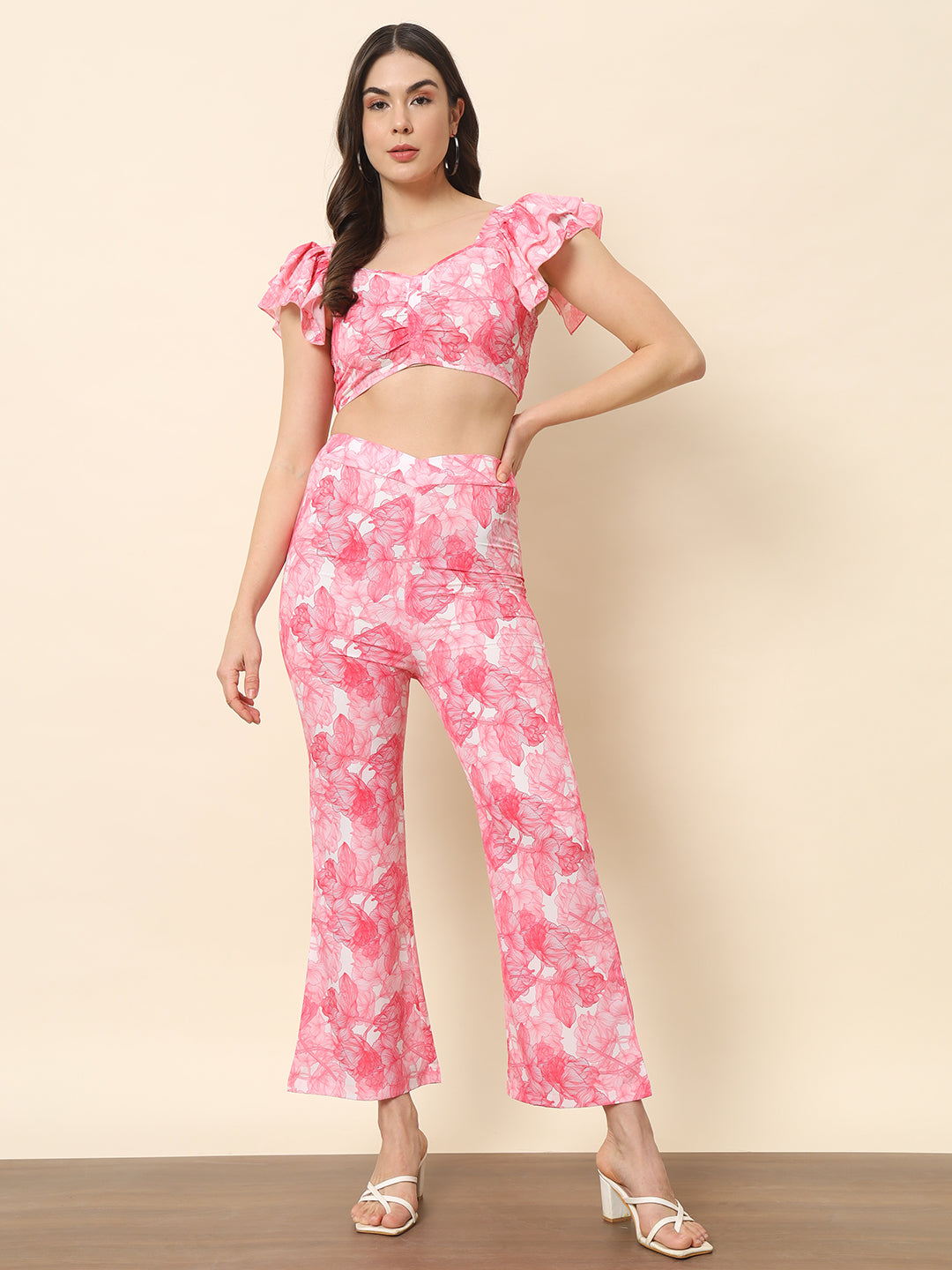 Pink Printed Co-ord Set