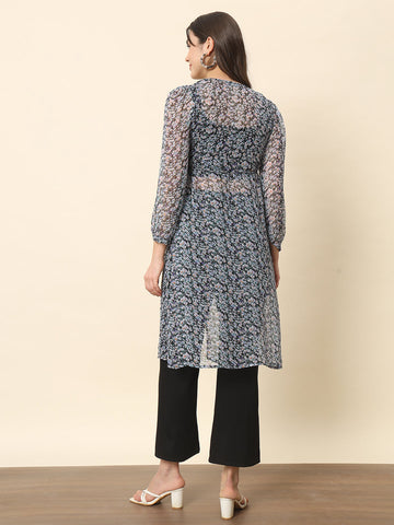 Multi Printed Lurex Shrug